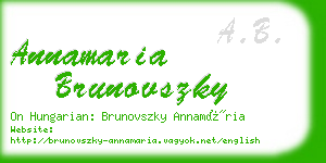 annamaria brunovszky business card